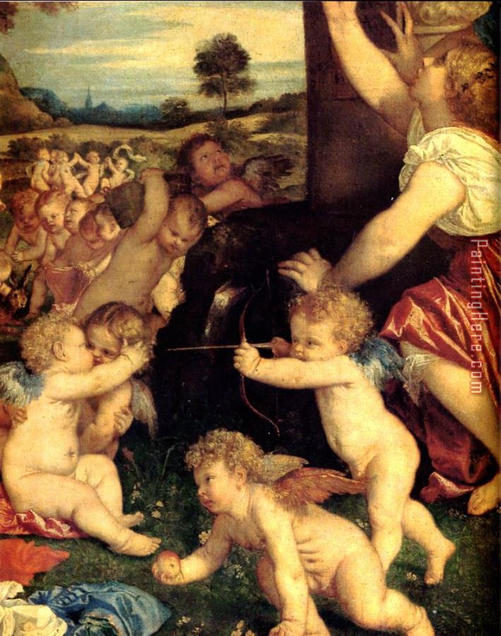 Titian The Worship of Venus [detail 1]